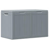 vidaXL 180 L Garden Storage Box, PP with Wood Finish, 80.5x44.5x51 cm, Grey - Image 5 of 9