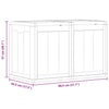 vidaXL 180 L Garden Storage Box, PP with Wood Finish, 80.5x44.5x51 cm, Grey - Image 8 of 9
