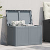 vidaXL 180 L Garden Storage Box, PP with Wood Finish, 80.5x44.5x51 cm, Grey - Image 1 of 9