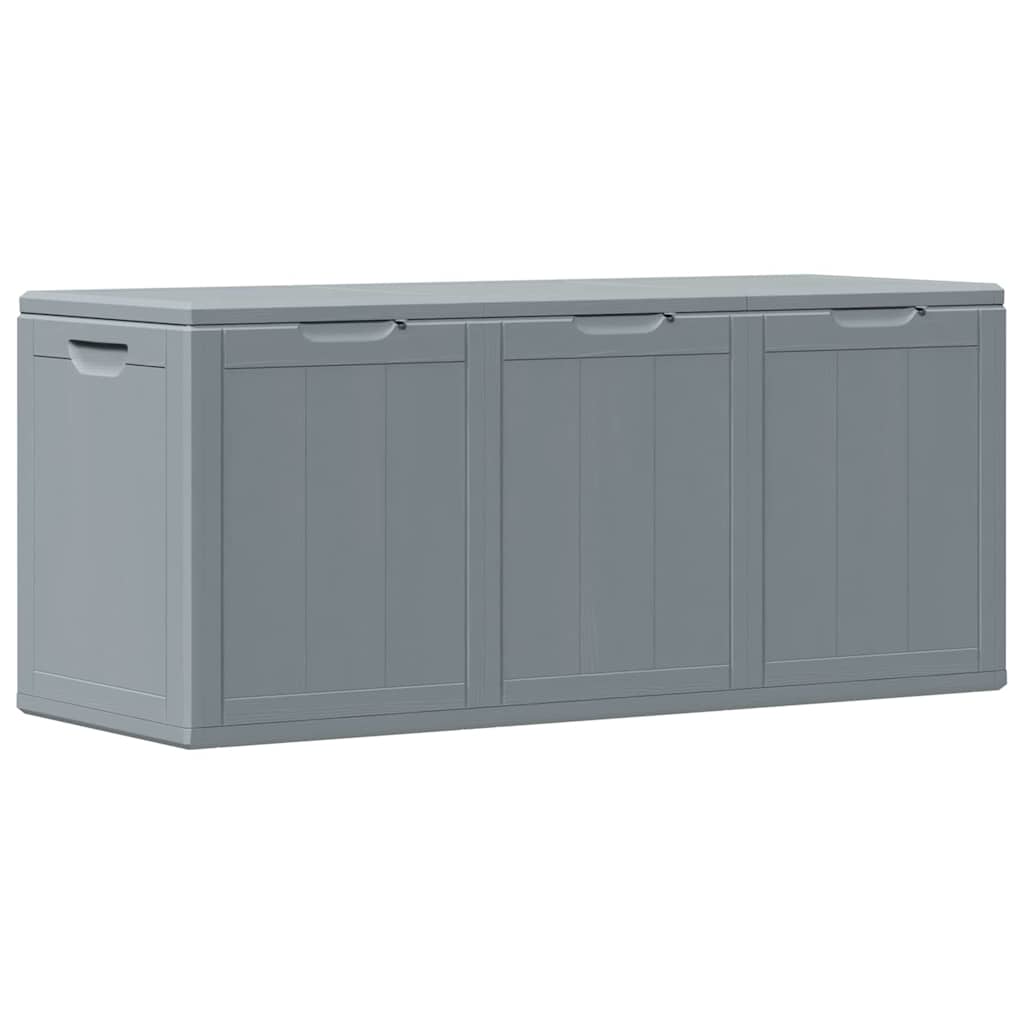 vidaXL Garden Storage Box, 90 L, 43x44x51 cm, Grey Wood-Effect PP - Image 3 of 18
