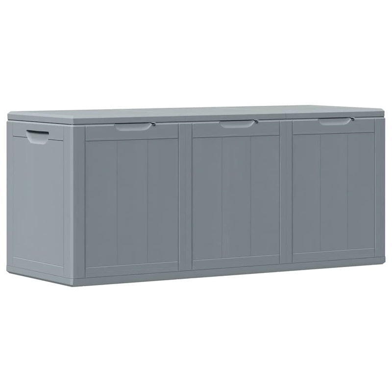 vidaXL Garden Storage Box, 90 L, 43x44x51 cm, Grey Wood-Effect PP - Image 3 of 18