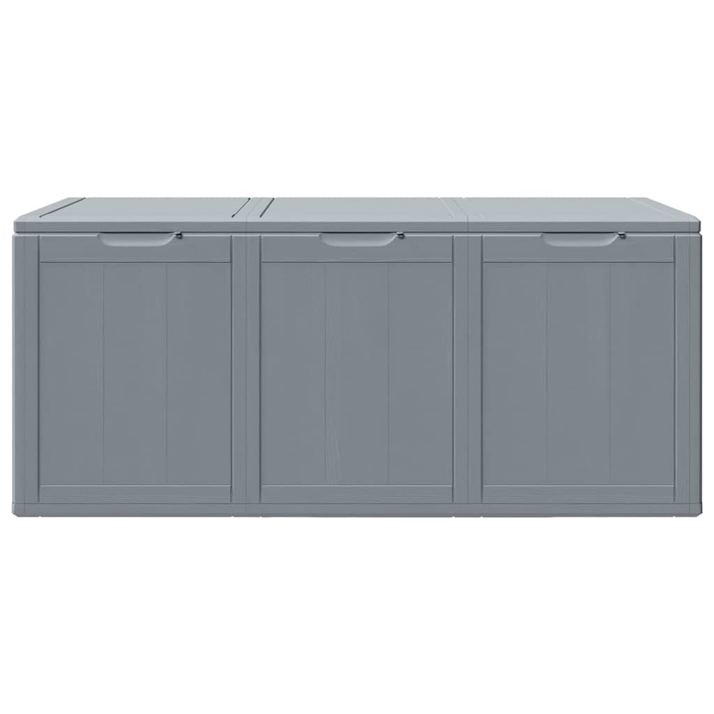 vidaXL Garden Storage Box, 90 L, 43x44x51 cm, Grey Wood-Effect PP - Image 6 of 18