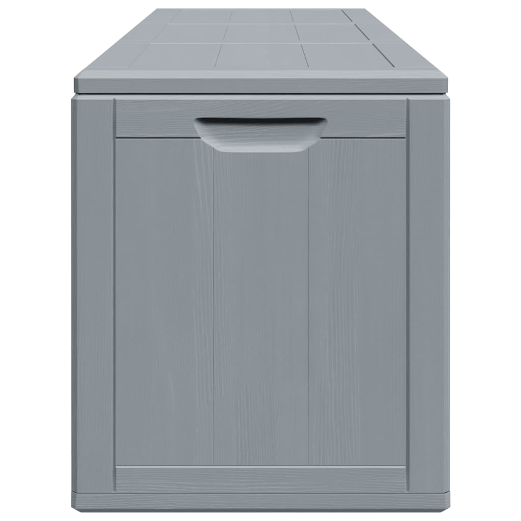 vidaXL Garden Storage Box, 90 L, 43x44x51 cm, Grey Wood-Effect PP - Image 8 of 18