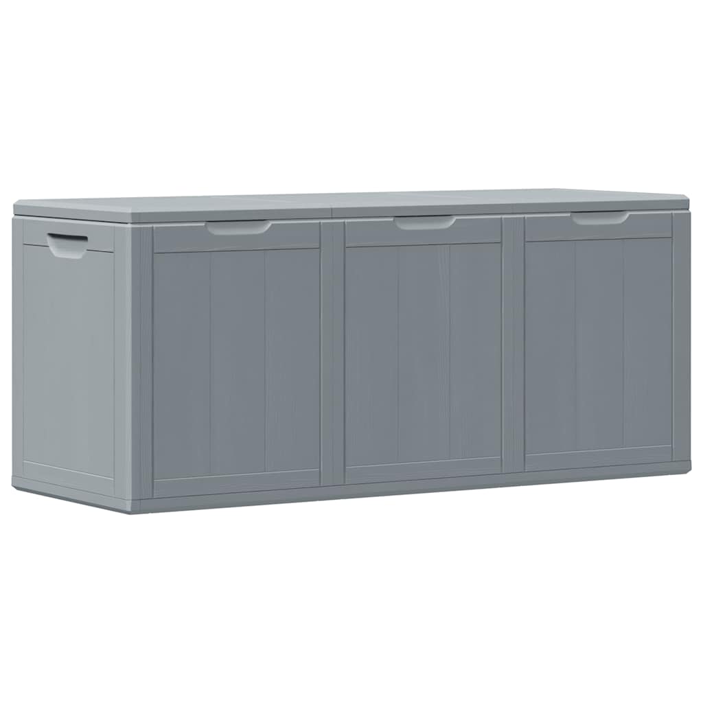 vidaXL Garden Storage Box, 90 L, 43x44x51 cm, Grey Wood-Effect PP - Image 10 of 18