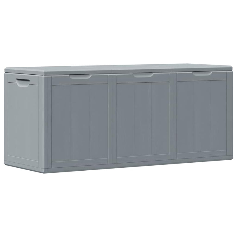 vidaXL Garden Storage Box, 90 L, 43x44x51 cm, Grey Wood-Effect PP - Image 10 of 18