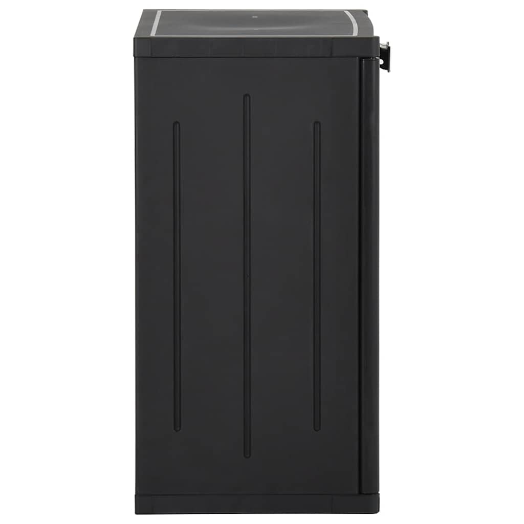 vidaXL Armario de Jardín Negro 65x45x88 cm de Ratán PP - Image 4 of 14