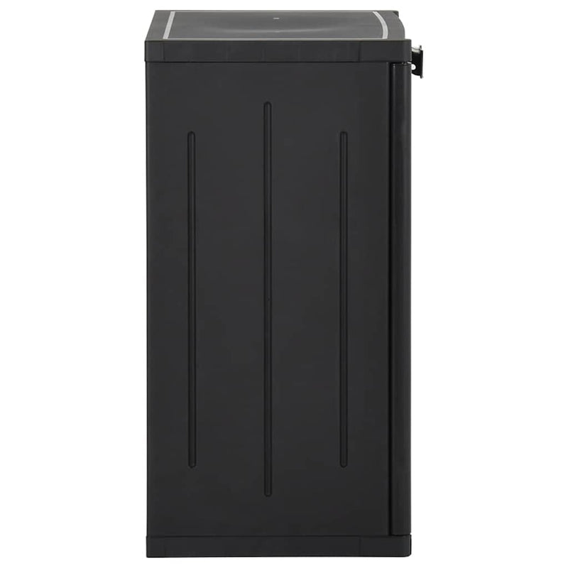 vidaXL Armario de Jardín Negro 65x45x88 cm de Ratán PP - Image 4 of 14