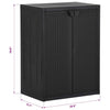 vidaXL Armario de Jardín Negro 65x45x88 cm de Ratán PP - Image 13 of 14