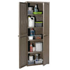 vidaXL Garden Storage Cabinet Brown 65x45x172 cm PP Wood-Look - Image 3 of 16