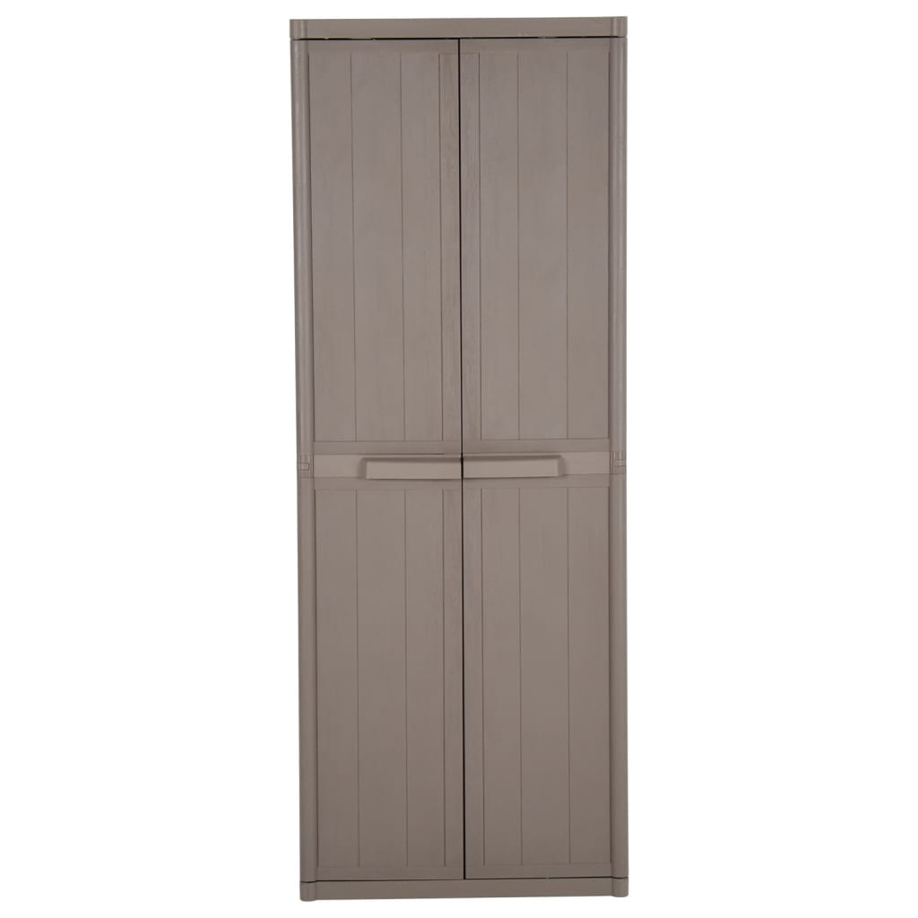 vidaXL Armadio da Giardino Marrone 65x45x88 cm in PP Aspetto Legno - Image 2 of 14