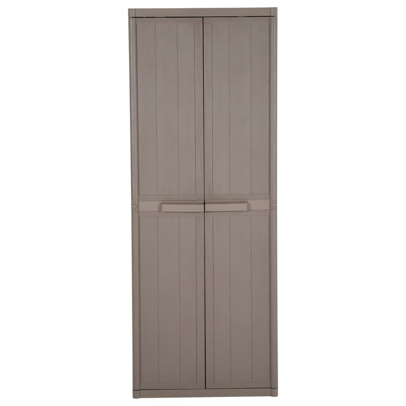 vidaXL Armadio da Giardino Marrone 65x45x88 cm in PP Aspetto Legno - Image 2 of 14