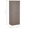 vidaXL Armadio da Giardino Marrone 65x45x88 cm in PP Aspetto Legno - Image 13 of 14