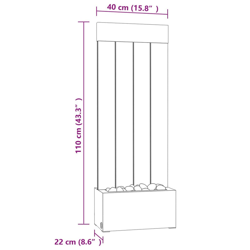 vidaXL Columna de Burbujas LED RGB Acero Inoxidable y Acrílico 110 cm Plateado y Transparente - Image 11 of 11
