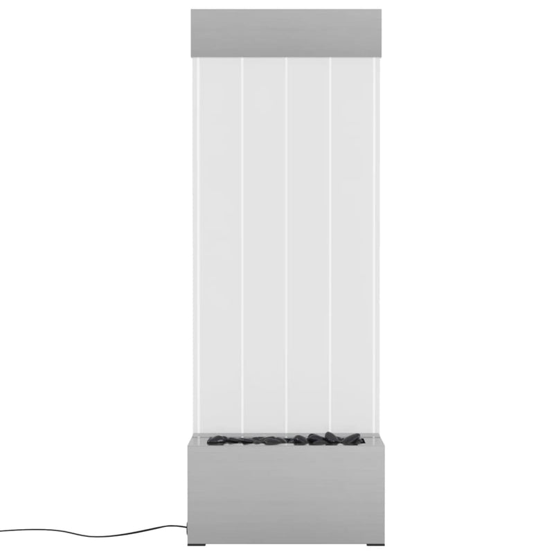vidaXL Columna de Burbujas LED RGB Acero Inoxidable y Acrílico 110 cm Plateado y Transparente - Image 4 of 11