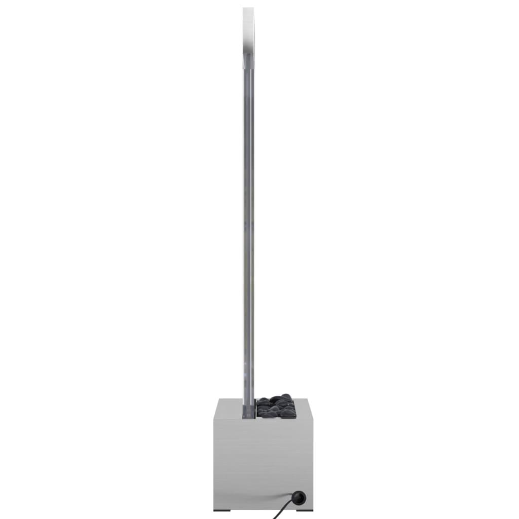vidaXL Columna de Burbujas LED RGB Acero Inoxidable y Acrílico 110 cm Plateado y Transparente - Image 5 of 11