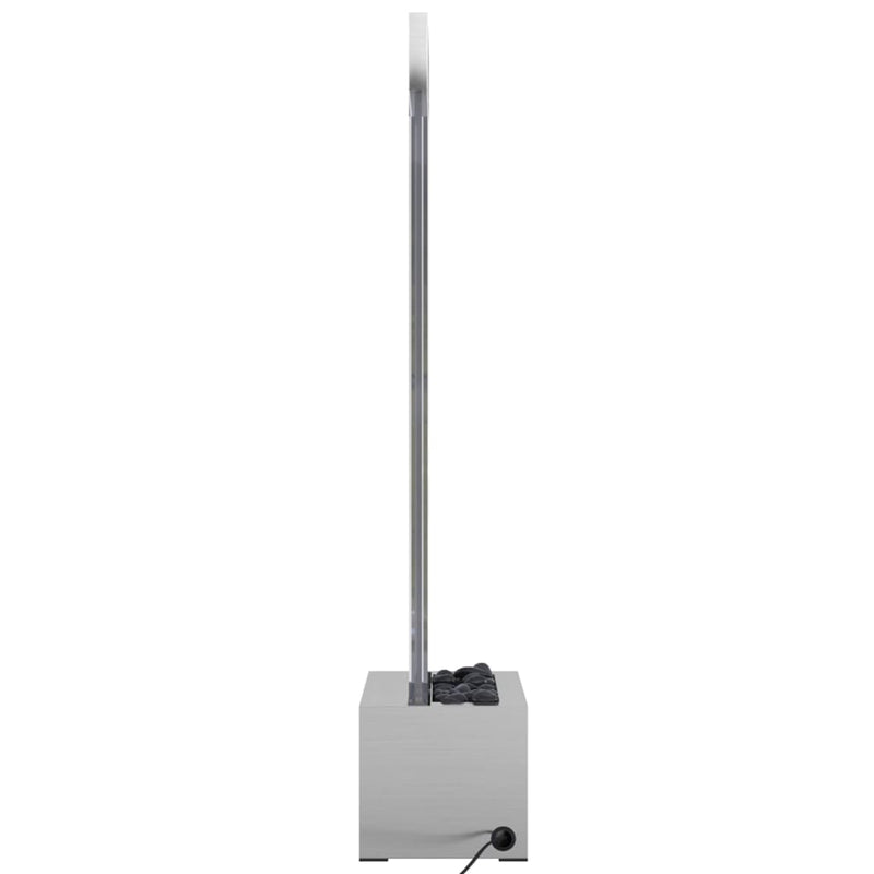 vidaXL Columna de Burbujas LED RGB Acero Inoxidable y Acrílico 110 cm Plateado y Transparente - Image 5 of 11