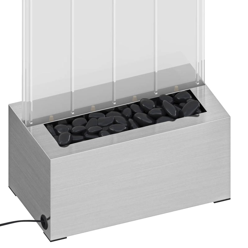 vidaXL Columna de Burbujas LED RGB Acero Inoxidable y Acrílico 110 cm Plateado y Transparente - Image 6 of 11