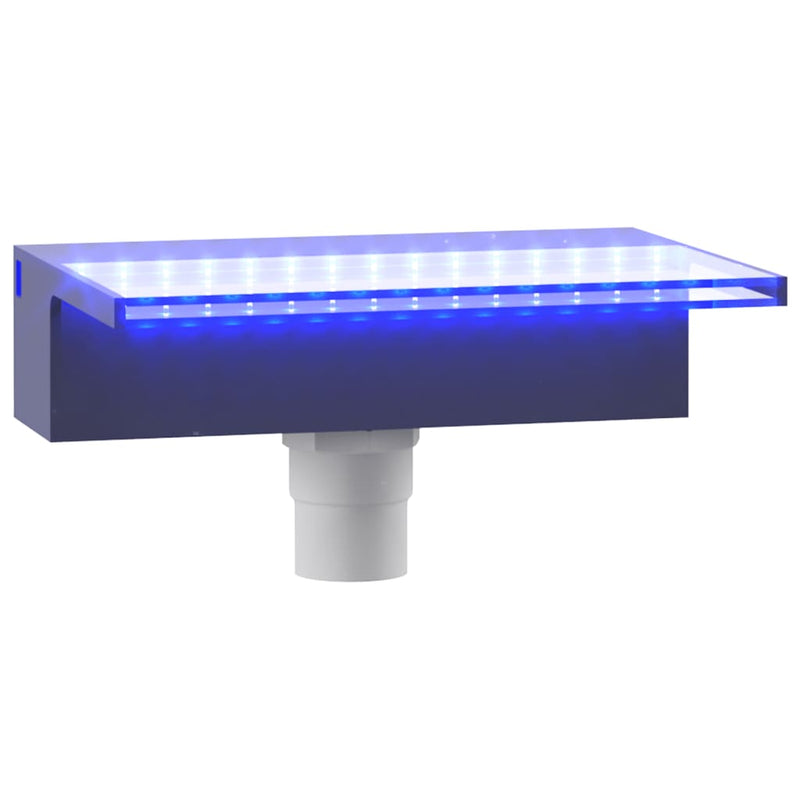 vidaXL Acrylic Waterfall Spillway with RGB LED, 30 cm, Clear and Gray - Image 13 of 56