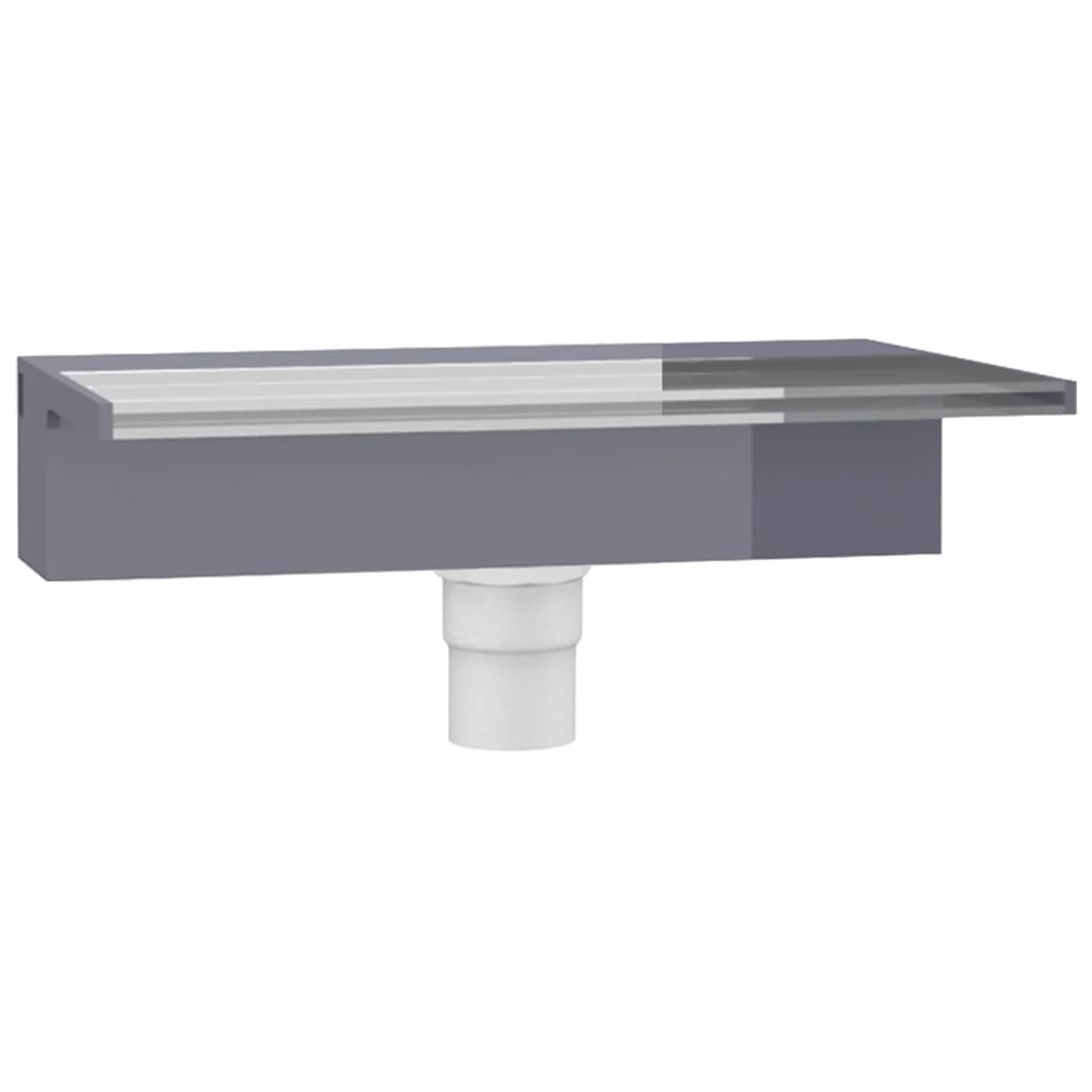 vidaXL Acrylic Waterfall Spillway with RGB LED, 30 cm, Clear and Gray - Image 27 of 56