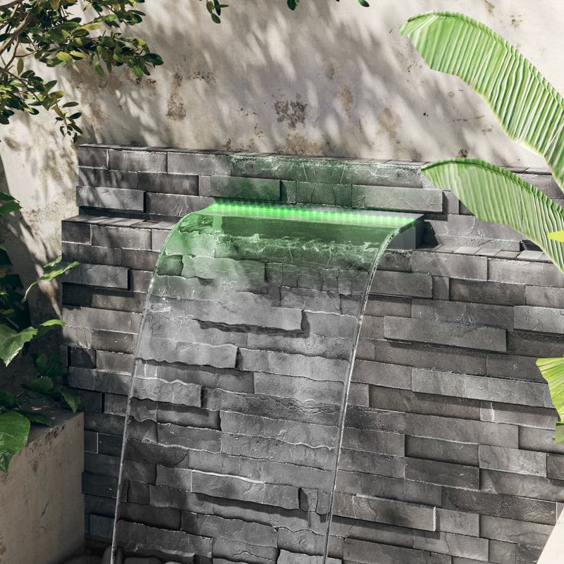 vidaXL Sfioratore a Cascata con LED RGB Acrilico 60 cm - Image 10 of 33