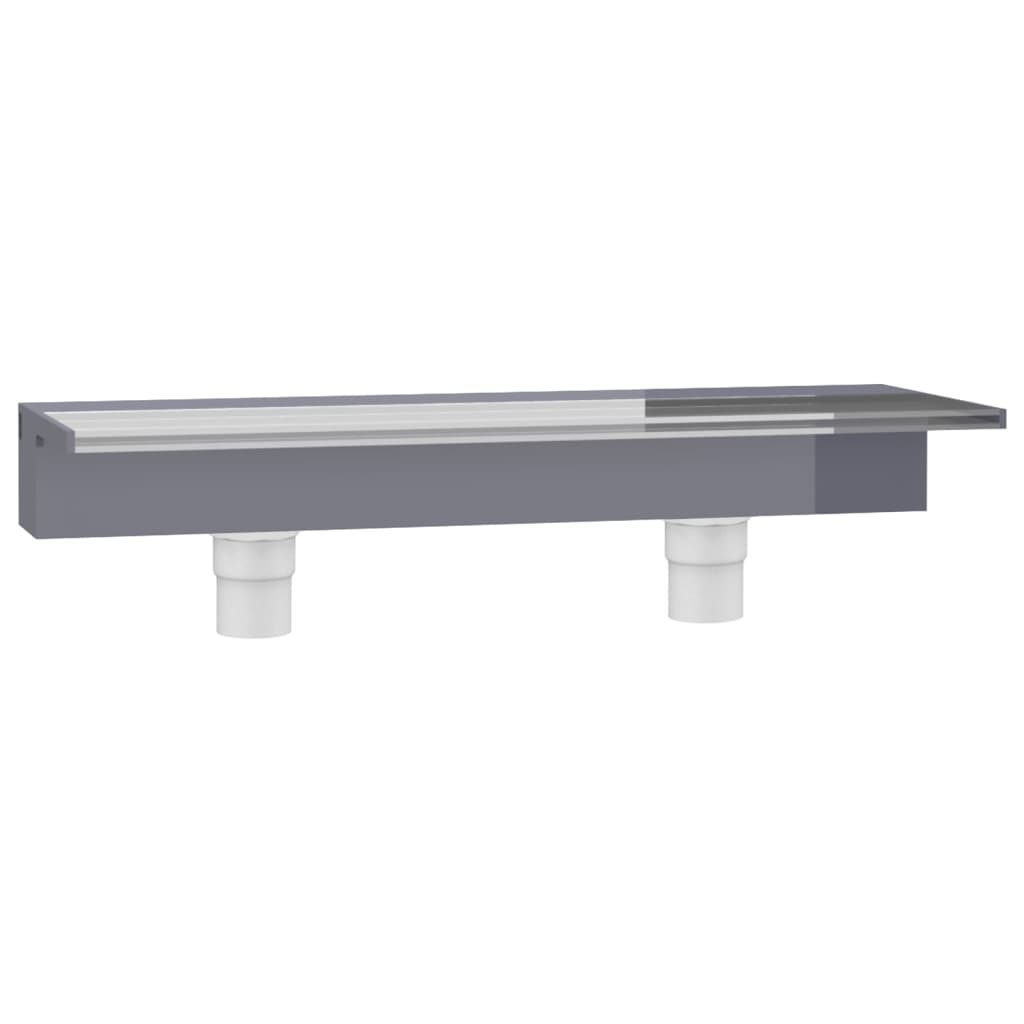 vidaXL Acrylic Waterfall Spillway with RGB LED, 30 cm, Clear and Gray - Image 25 of 56