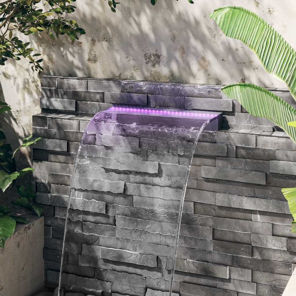 vidaXL Sfioratore a Cascata con LED RGB Acrilico 60 cm - Image 1 of 33