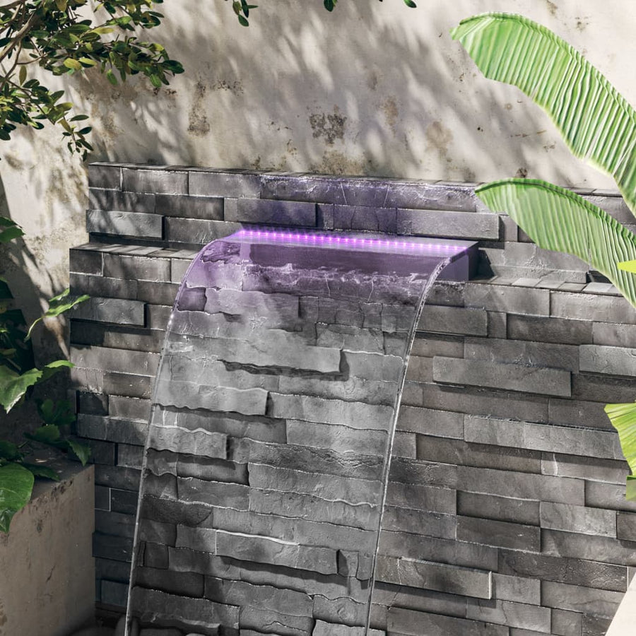 Sfioratore a Cascata con LED RGB Acrilico 60 cm - immagine 1 | SolPatio