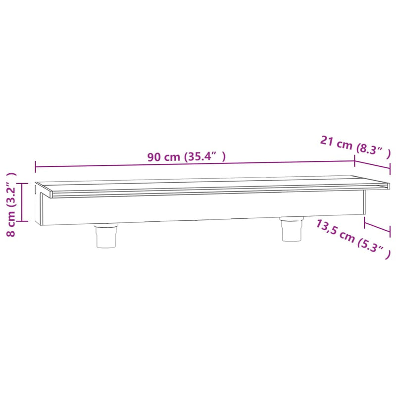 vidaXL Acrylic Waterfall Spillway with RGB LED, 30 cm, Clear and Gray - Image 51 of 56