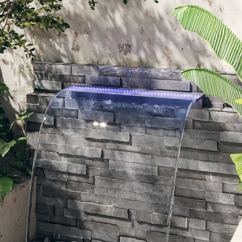 vidaXL Sfioratore a Cascata con LED RGB Acrilico 60 cm - Image 8 of 33