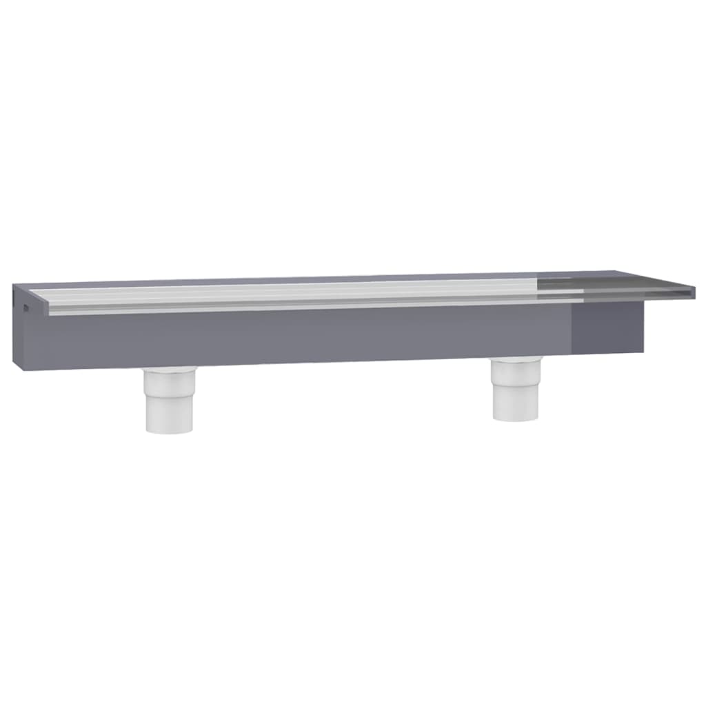 vidaXL Acrylic Waterfall Spillway with RGB LED, 30 cm, Clear and Gray - Image 24 of 56