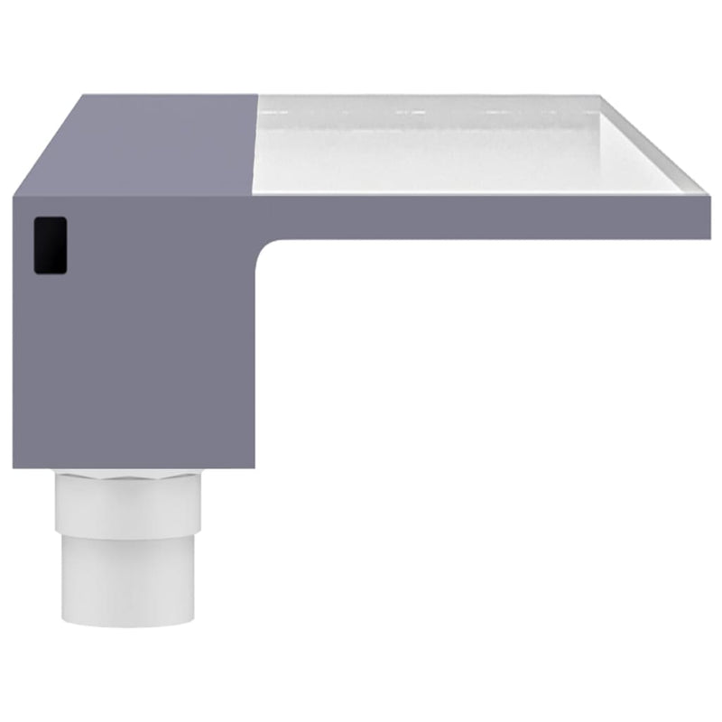 vidaXL Acrylic Waterfall Spillway with RGB LED, 30 cm, Clear and Gray - Image 40 of 56