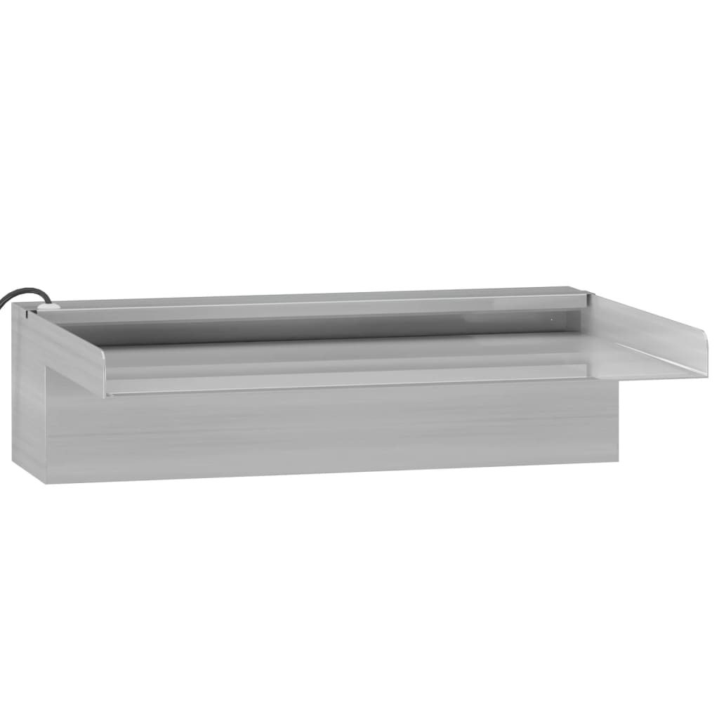 vidaXL Sfioratore a Cascata in Acciaio Inox SS 304 con LED RGB 30 cm Argento - Image 17 of 44