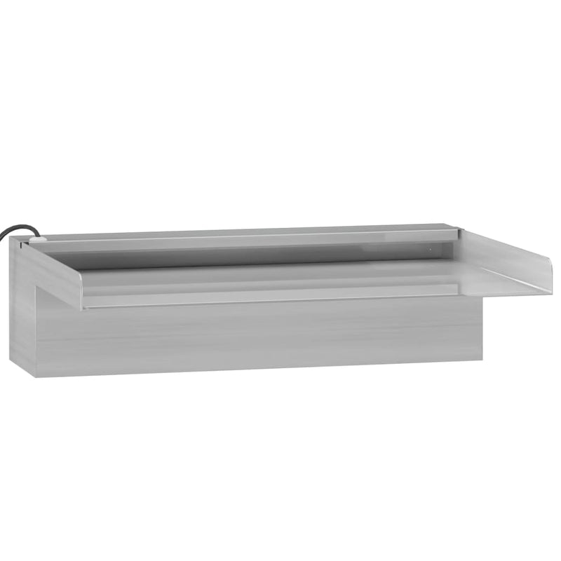 vidaXL Sfioratore a Cascata in Acciaio Inox SS 304 con LED RGB 30 cm Argento - Image 17 of 44