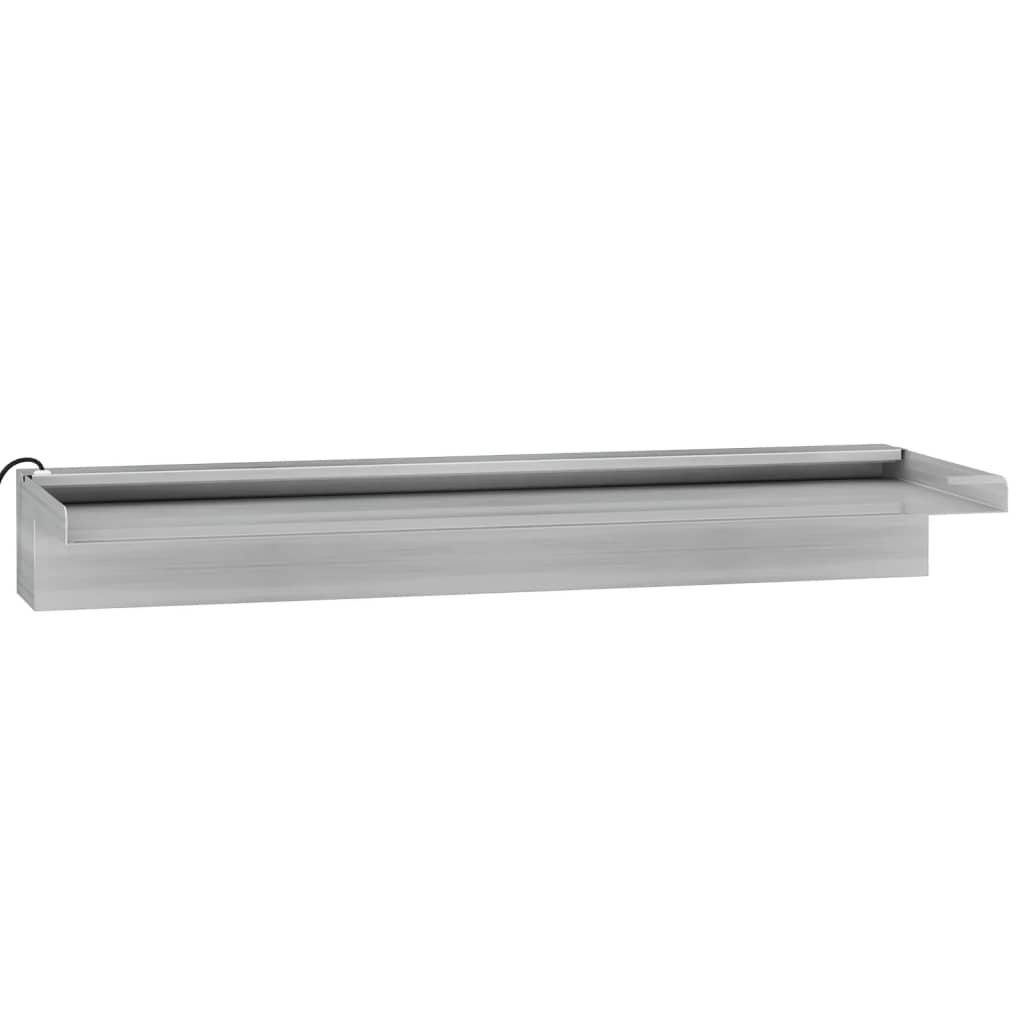vidaXL Rebose en Cascada de Acero Inoxidable SS 304 con LED RGB 60 cm Plateado - Image 9 of 22