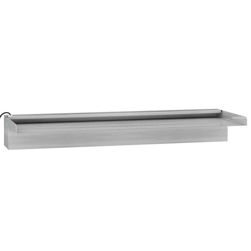 vidaXL Rebose en Cascada de Acero Inoxidable SS 304 con LED RGB 60 cm Plateado - Image 9 of 22
