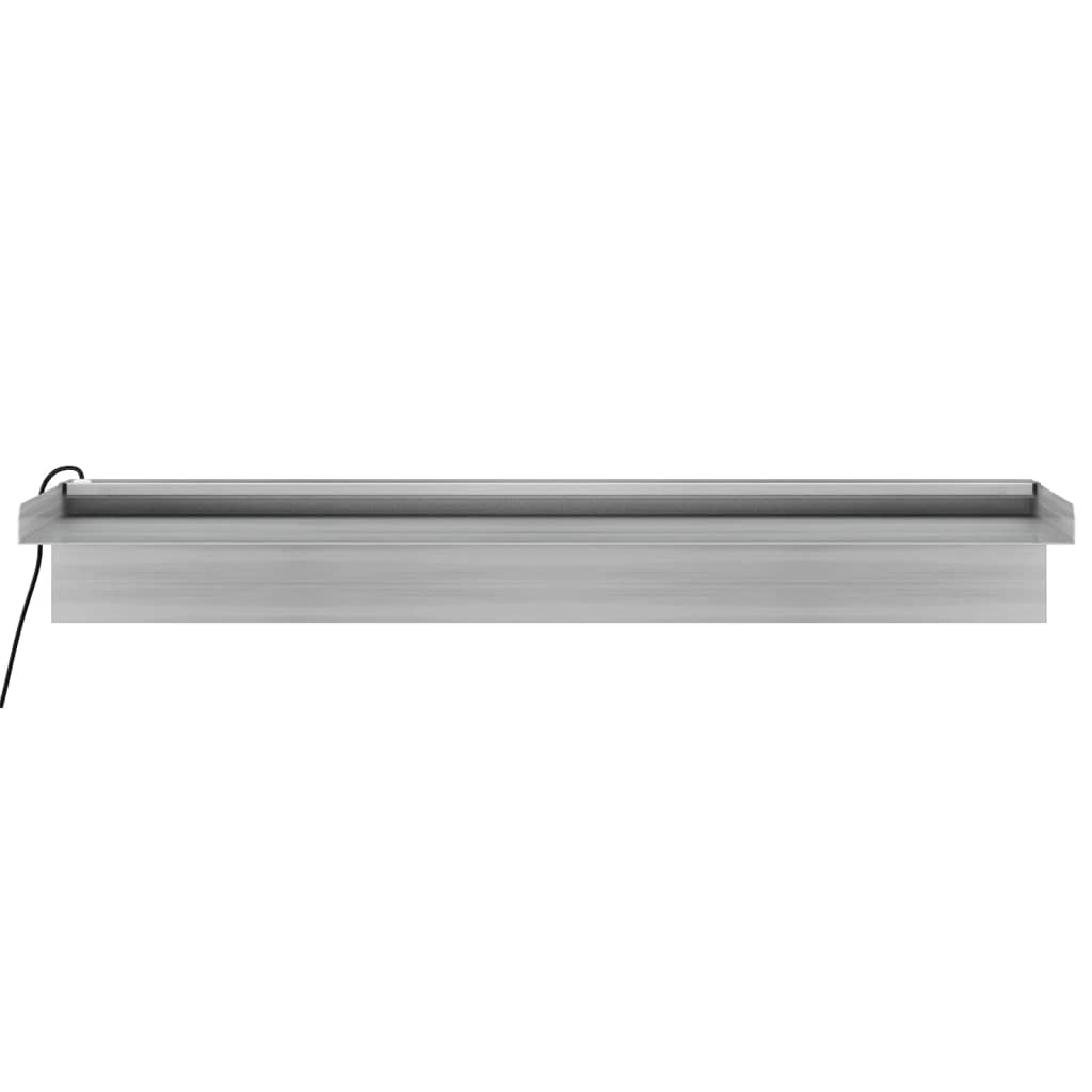 vidaXL Sfioratore a Cascata in Acciaio Inox SS 304 con LED RGB 30 cm Argento - Image 28 of 44