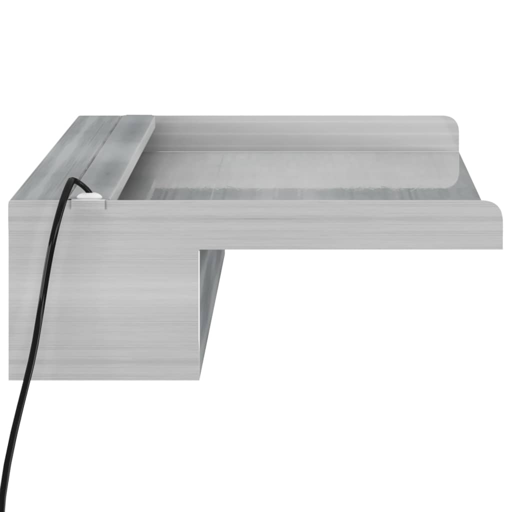 vidaXL Sfioratore a Cascata in Acciaio Inox SS 304 con LED RGB 30 cm Argento - Image 30 of 44