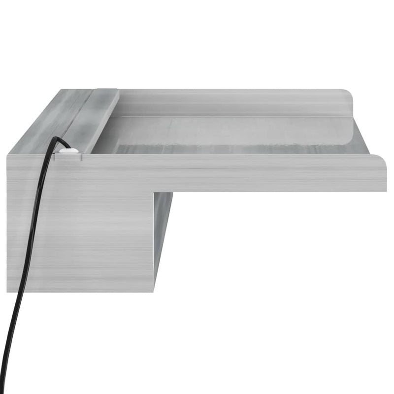 vidaXL Rebose en Cascada de Acero Inoxidable SS 304 con LED RGB 60 cm Plateado - Image 15 of 22