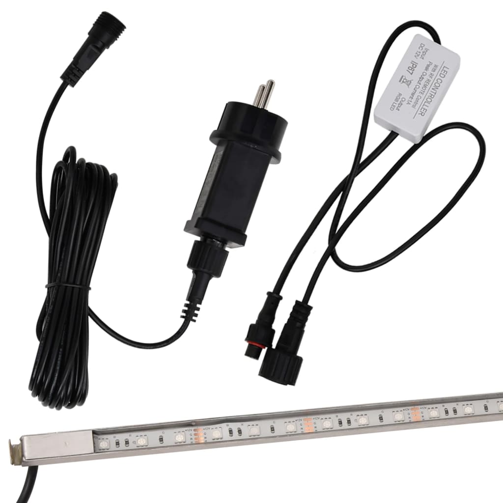 vidaXL Sfioratore a Cascata in Acciaio Inox SS 304 con LED RGB 30 cm Argento - Image 39 of 44