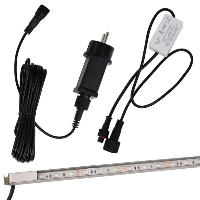 vidaXL Rebose en Cascada de Acero Inoxidable SS 304 con LED RGB 60 cm Plateado - Image 20 of 22