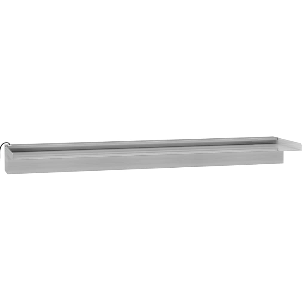 vidaXL RGB LED Waterfall Spillway, 90 cm, Stainless Steel, Silver - Image 10 of 22