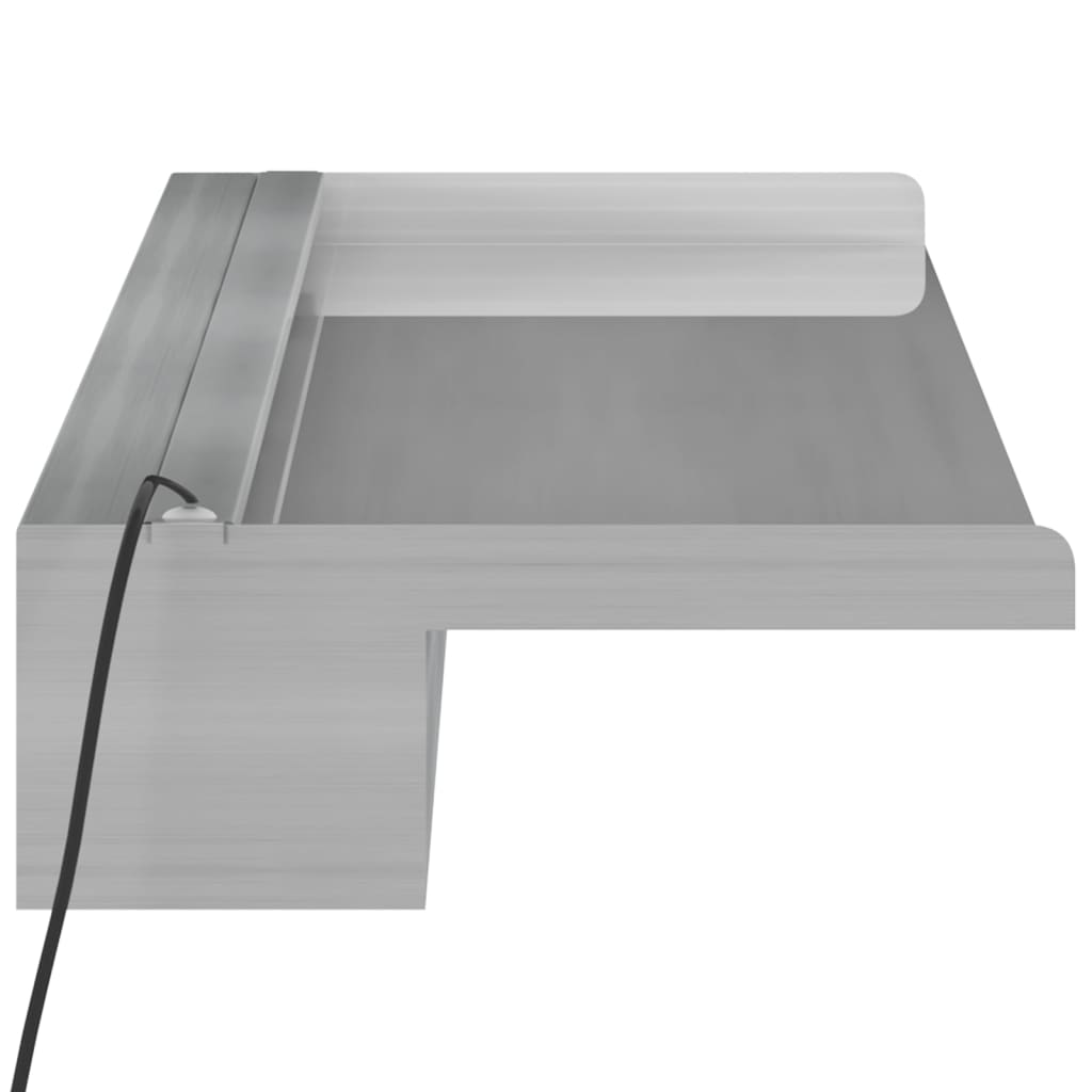 vidaXL Rebose en Cascada de Acero Inoxidable SS 304 con LED RGB 60 cm Plateado - Image 16 of 22