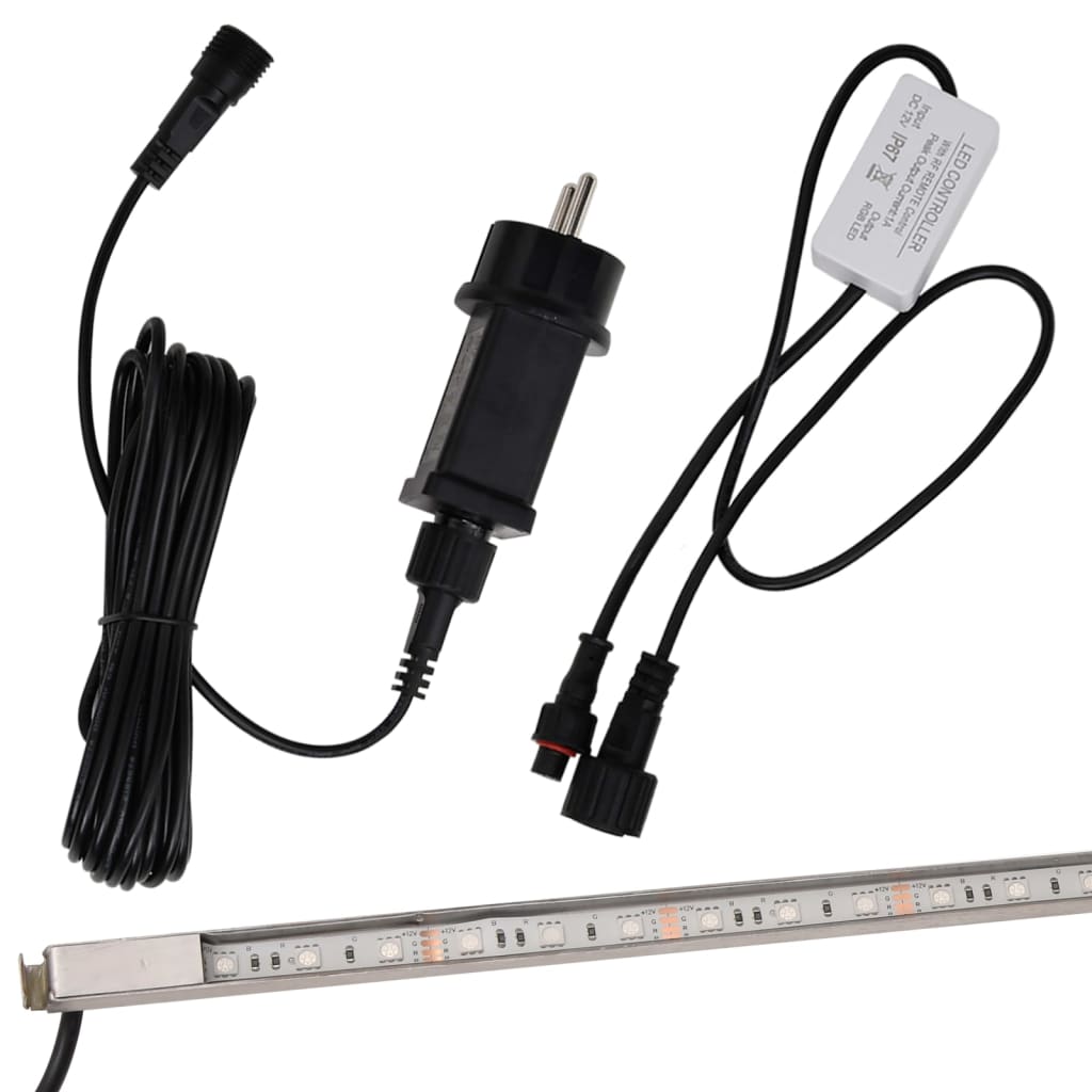 vidaXL Sfioratore a Cascata in Acciaio Inox SS 304 con LED RGB 30 cm Argento - Image 37 of 44