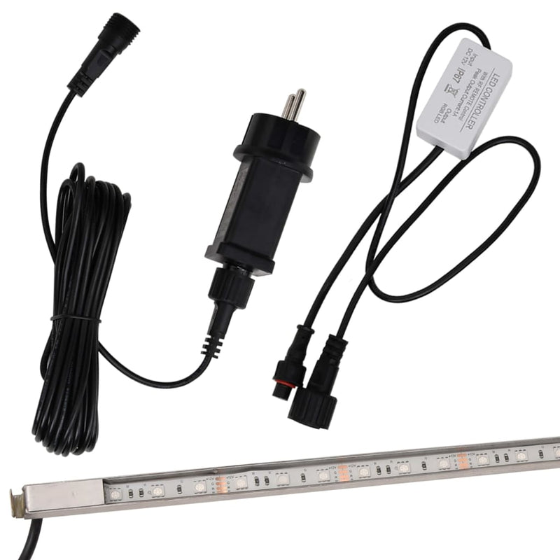 vidaXL Sfioratore a Cascata in Acciaio Inox SS 304 con LED RGB 30 cm Argento - Image 37 of 44