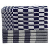 vidaXL Set Strofinacci 10 pz in Cotone Blu e Bianco - Image 2 of 9