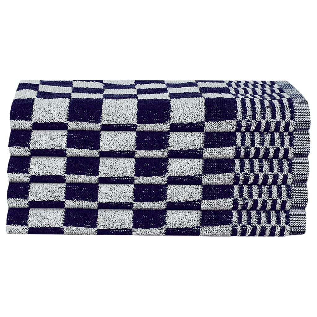 vidaXL Set Strofinacci 10 pz in Cotone Blu e Bianco - Image 4 of 9