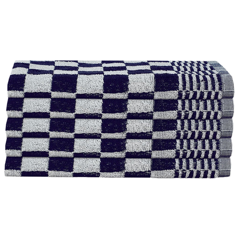 vidaXL Set Strofinacci 10 pz in Cotone Blu e Bianco - Image 4 of 9
