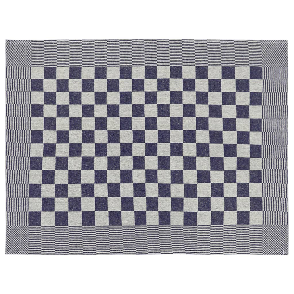 vidaXL Set Strofinacci 10 pz in Cotone Blu e Bianco - Image 7 of 9