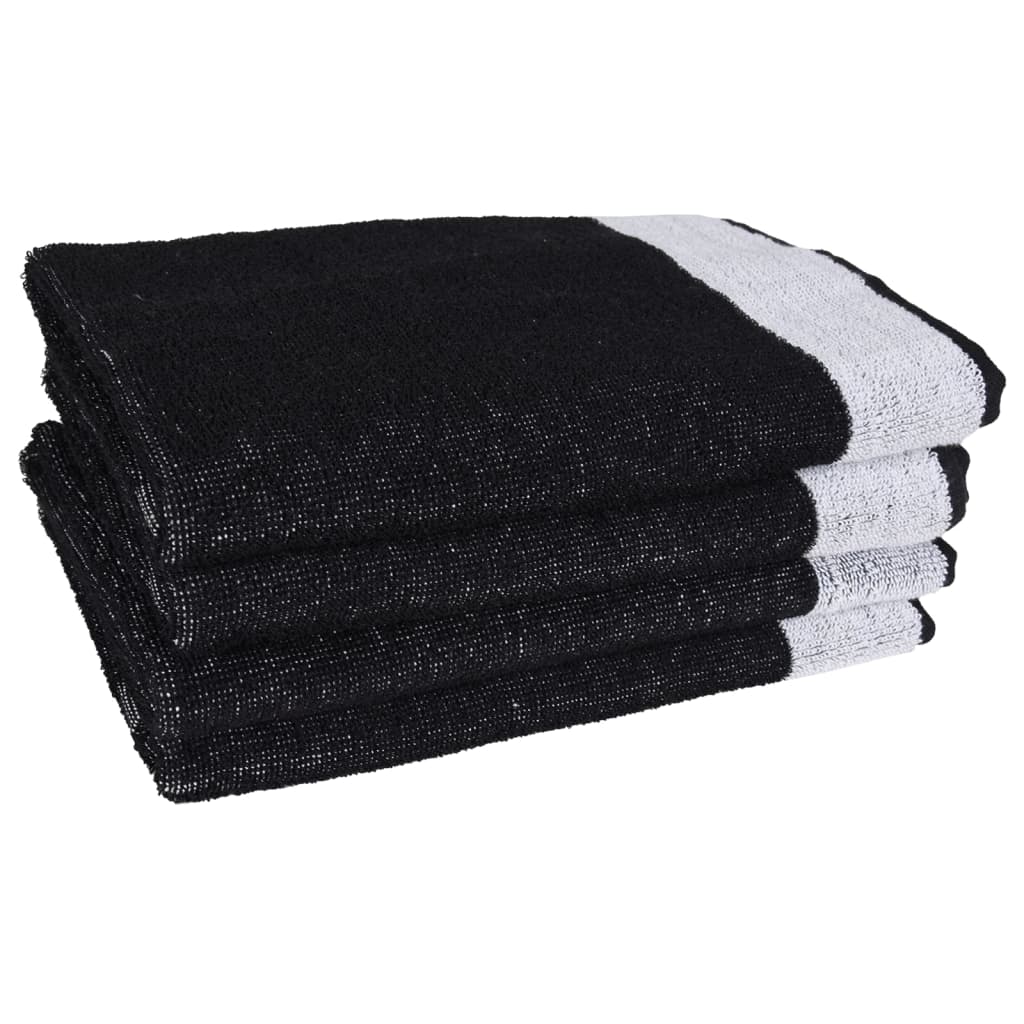 vidaXL Set Strofinacci 12 pz in Cotone Nero - Image 4 of 11