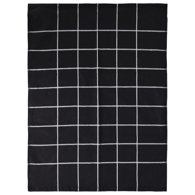 vidaXL Set Strofinacci 12 pz in Cotone Nero - Image 5 of 11